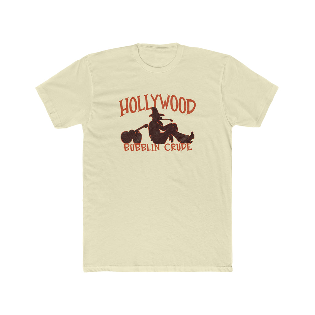 Hollywood Bubblin Crude Men's Cotton Tee Solid Natural