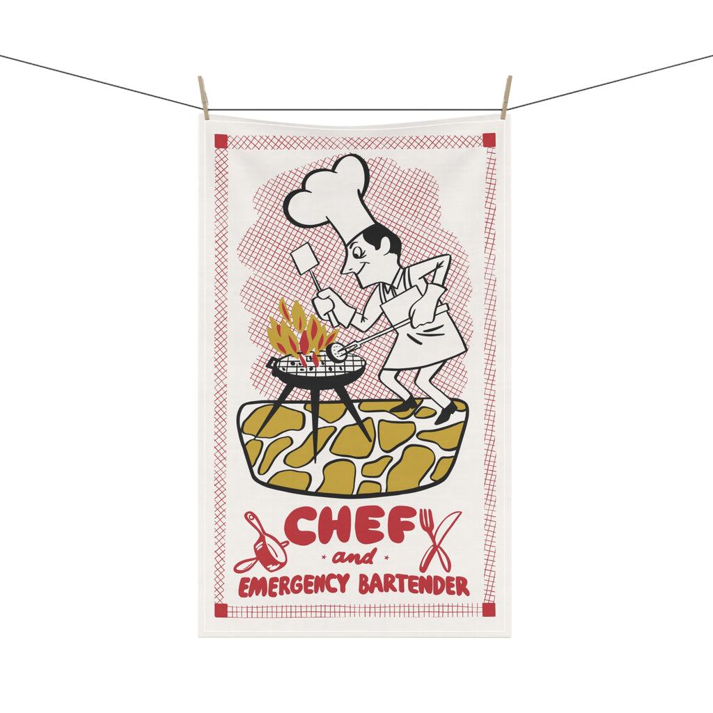 Chef and Emergency Bartender BBQ Kitchen Towel