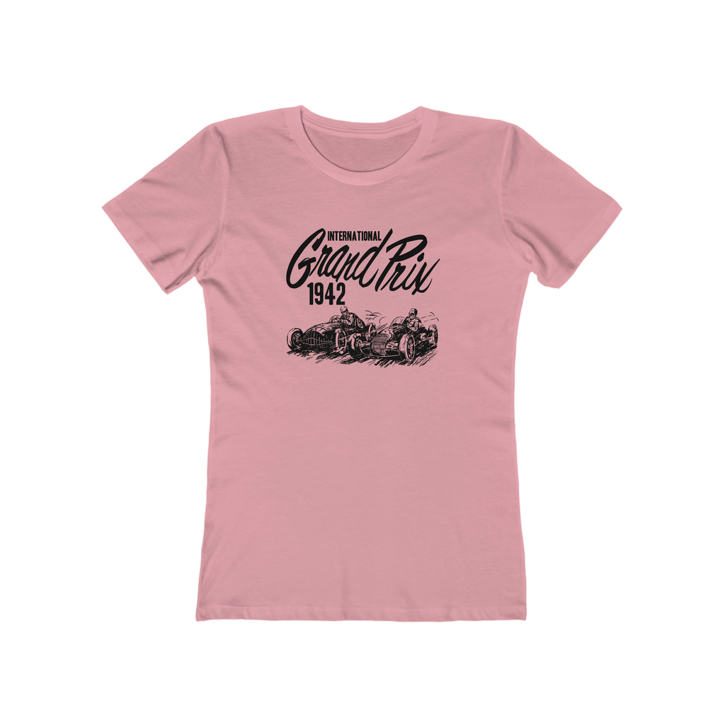 International Grand Prix Racing Hot Rod Ladies T-shirt in Assorted Colors Solid Light Pink