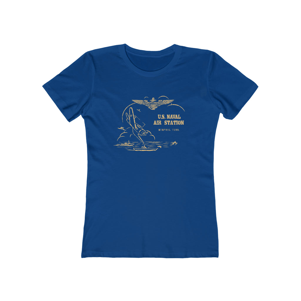US Naval Air Memphis Tennessee Ladies T-shirt Solid Royal