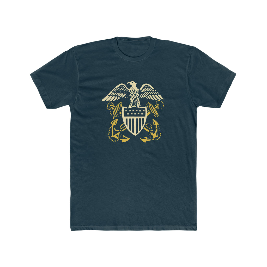 Vintage Logo US Navy Men's T-shirt Solid Midnight Navy