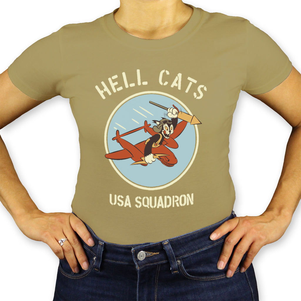 Hell Cats USA Squadron Ladies T-Shirt