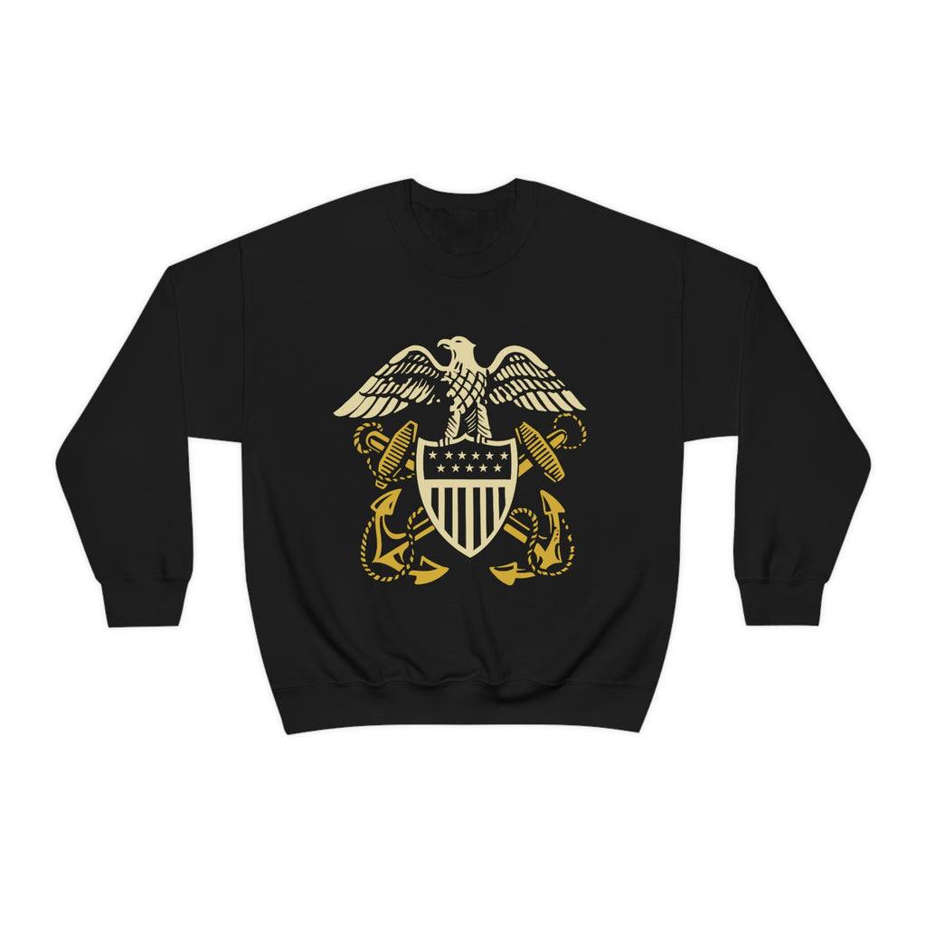 US Navy Vintage Logo Fleece Sweatshirt Black