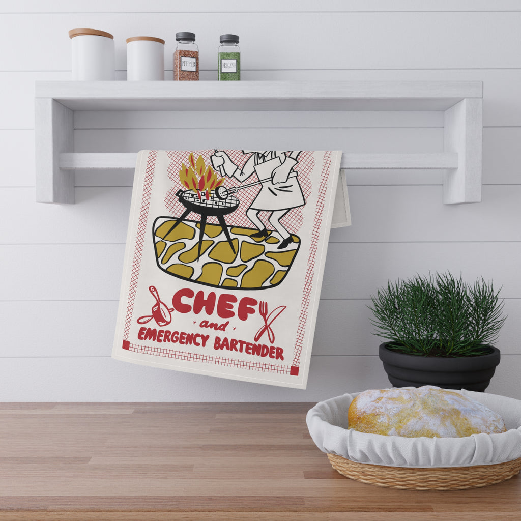 Chef and Emergency Bartender BBQ Kitchen Towel