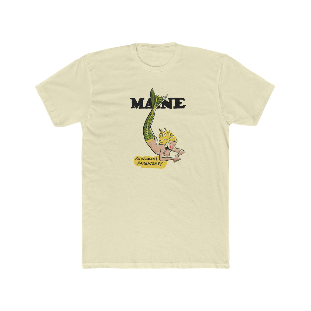 Maine Pin Up Men's Cream T-shirt Solid Natural