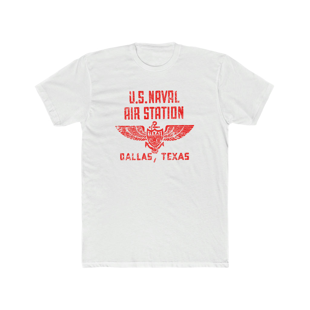 US Naval Dallas Texas Men's T-shirt Solid White