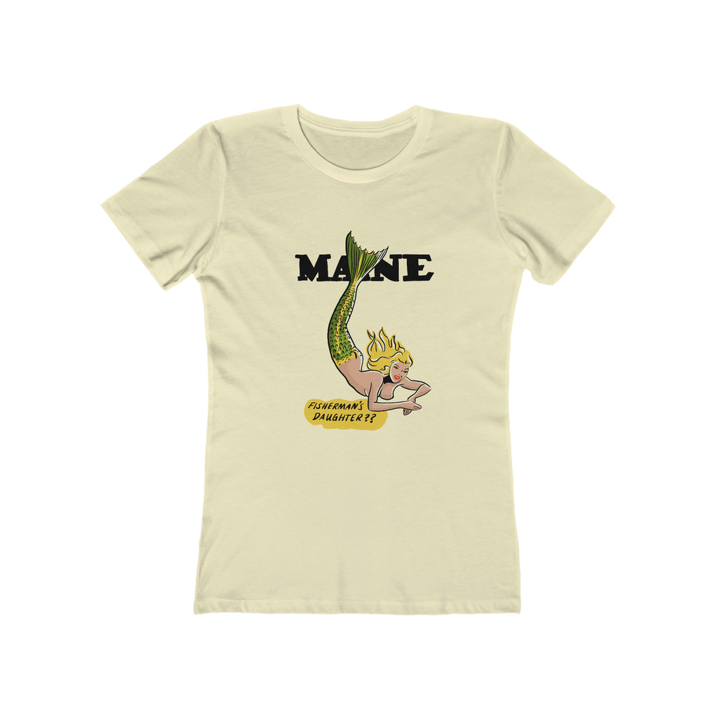 Maine Pin Up Ladies Cream T-shirt Solid Natural