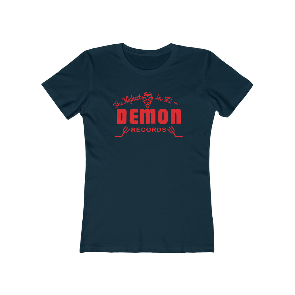 Demon Records Women's Premium Tee assorted colors Solid Midnight Navy