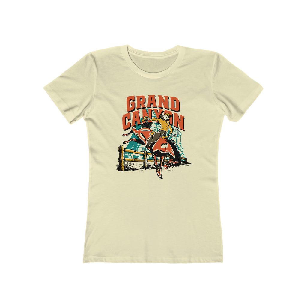 Grand Canyon Cowboy Ladies Cream T-shirt Solid Natural