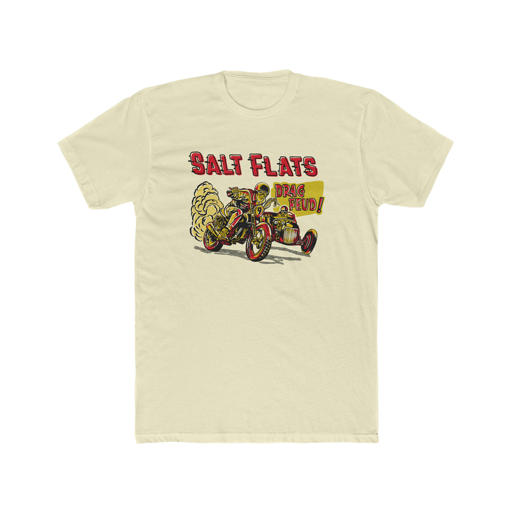 Salt Flats Drag Feud Men's Cream T-shirt Solid Natural