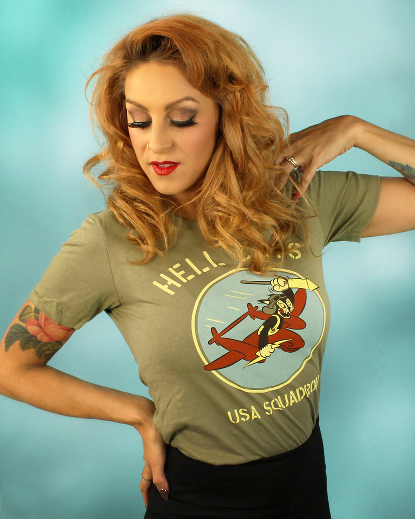 Hell Cats USA Squadron Ladies T-Shirt
